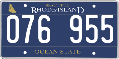 RI license plate 076955