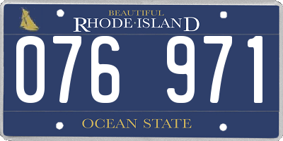 RI license plate 076971