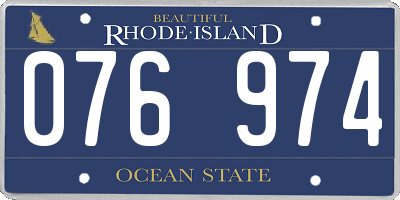 RI license plate 076974
