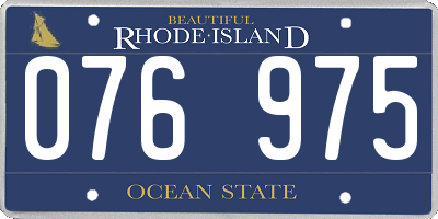 RI license plate 076975