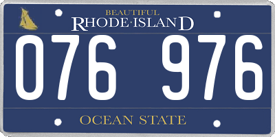 RI license plate 076976