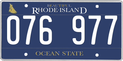 RI license plate 076977