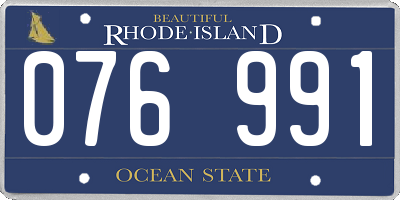 RI license plate 076991