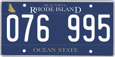 RI license plate 076995