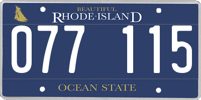 RI license plate 077115