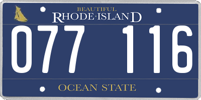 RI license plate 077116