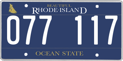 RI license plate 077117