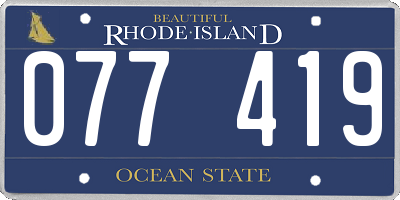 RI license plate 077419