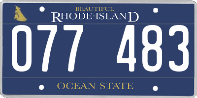 RI license plate 077483