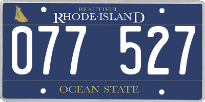 RI license plate 077527