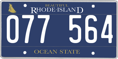 RI license plate 077564