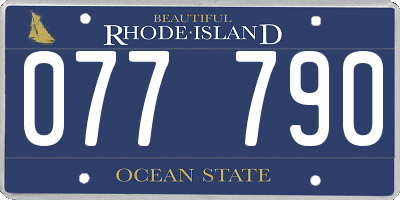 RI license plate 077790
