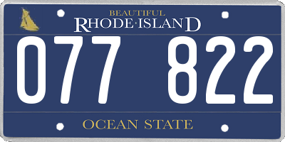 RI license plate 077822