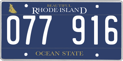 RI license plate 077916