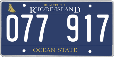 RI license plate 077917