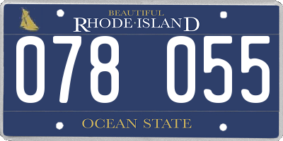 RI license plate 078055