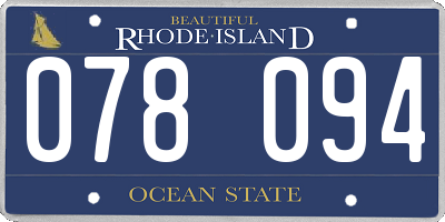 RI license plate 078094
