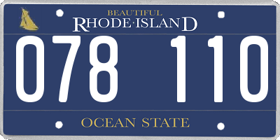 RI license plate 078110