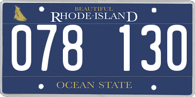 RI license plate 078130