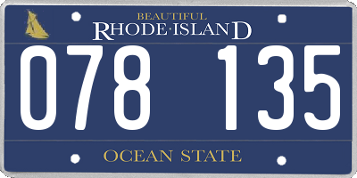 RI license plate 078135