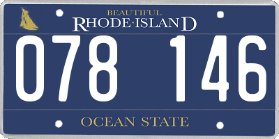 RI license plate 078146