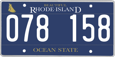 RI license plate 078158