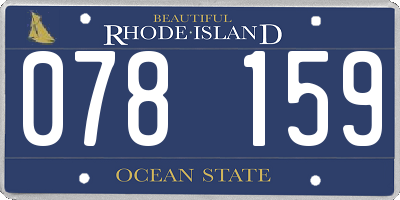 RI license plate 078159
