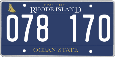 RI license plate 078170