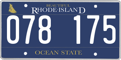 RI license plate 078175