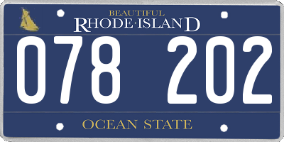 RI license plate 078202