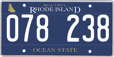 RI license plate 078238