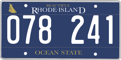 RI license plate 078241