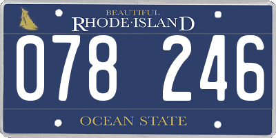 RI license plate 078246