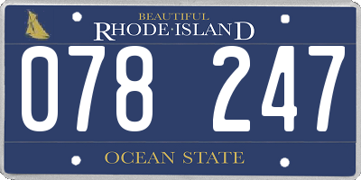 RI license plate 078247