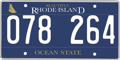 RI license plate 078264