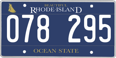 RI license plate 078295