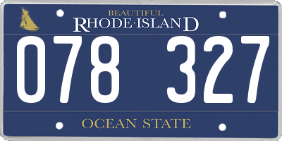 RI license plate 078327