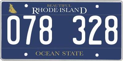 RI license plate 078328