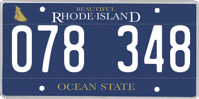 RI license plate 078348