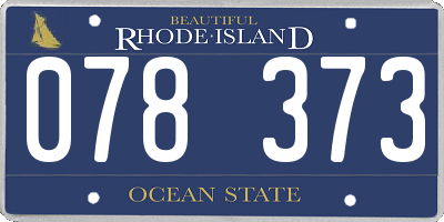RI license plate 078373