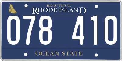RI license plate 078410