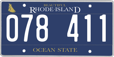 RI license plate 078411