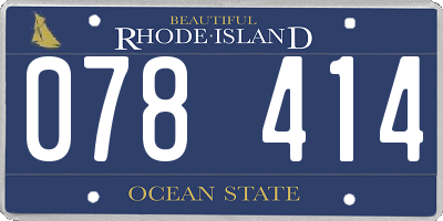 RI license plate 078414