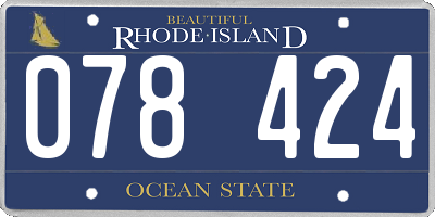 RI license plate 078424