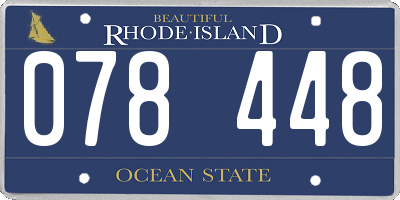 RI license plate 078448