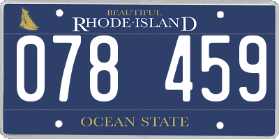 RI license plate 078459