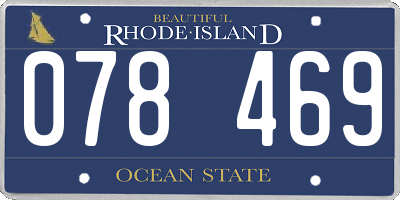 RI license plate 078469