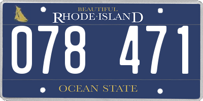 RI license plate 078471