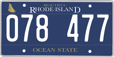 RI license plate 078477