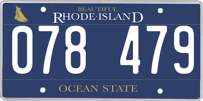 RI license plate 078479